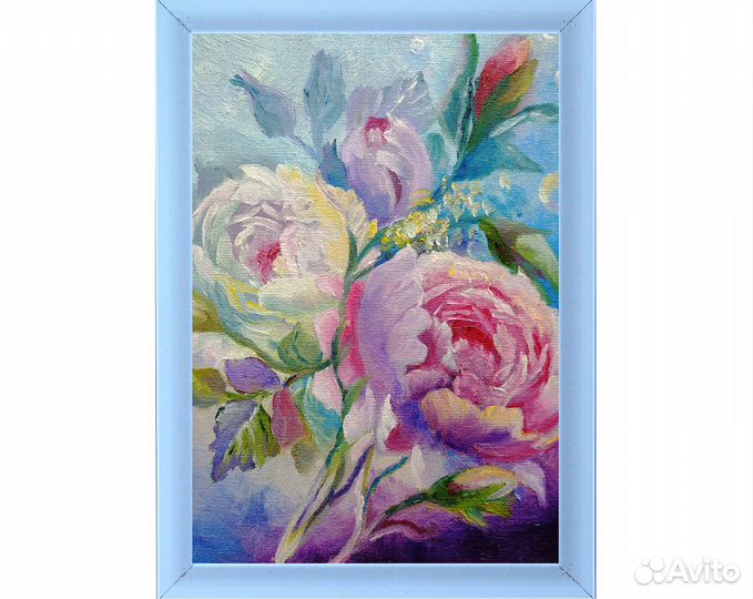 Картина цветы пионы 