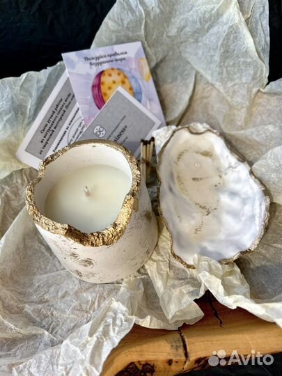 Набор свеча и подставка для украшений 