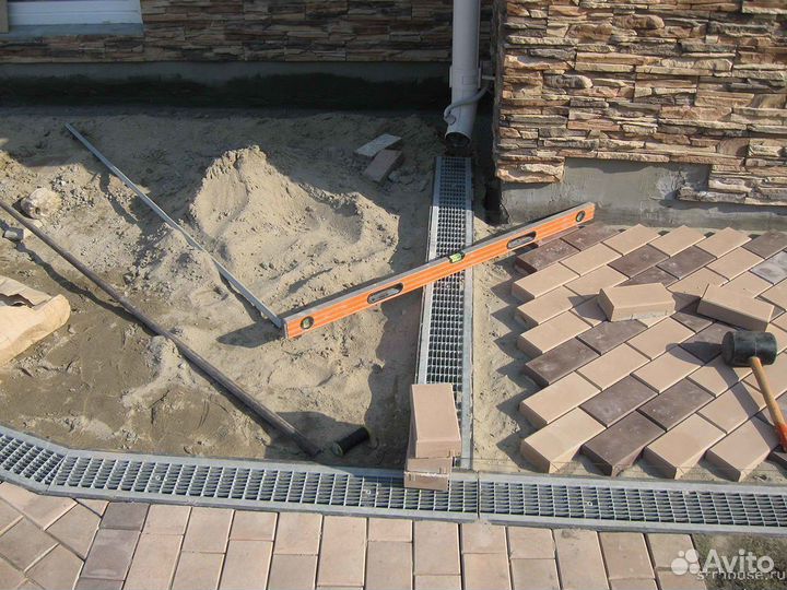 Бетонные работы/Отмостка вокруг дома