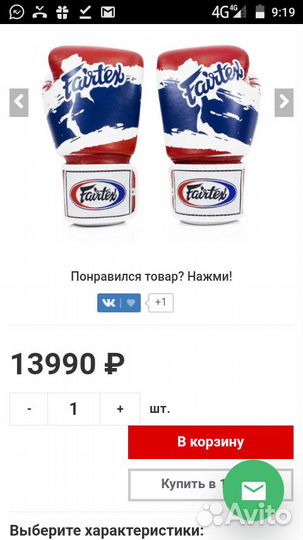 Перчатки тренировочные fairtex thai pride