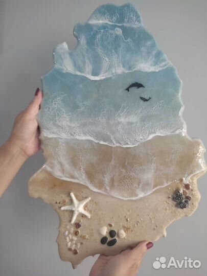 Картина из эпоксидной смолы море