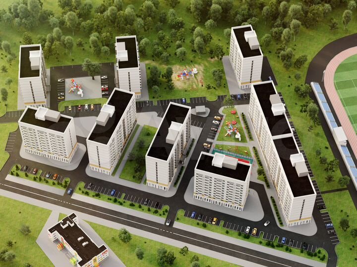 2-к. квартира, 52,8 м², 6/10 эт.