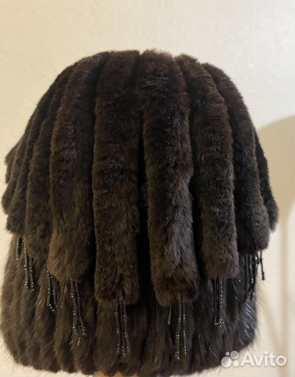Шапка зимняя норковая женская