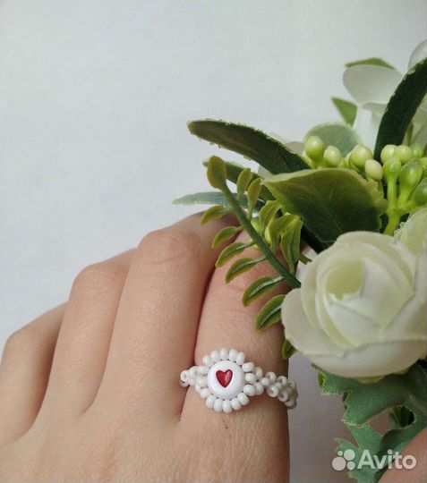 Колечко из чешского бисера