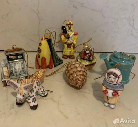Елочные игрушки фарфор