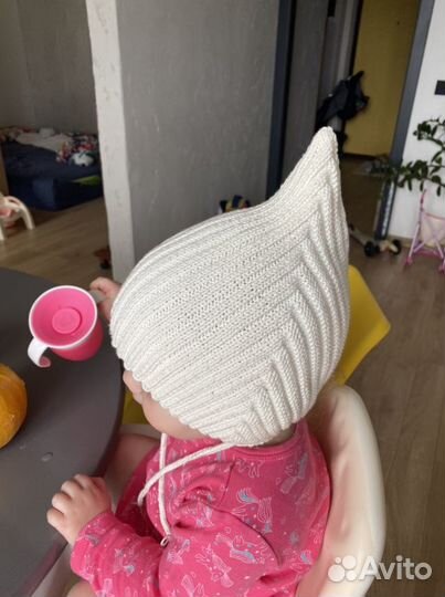 Шапочка эльф на 2-3 года хлопок