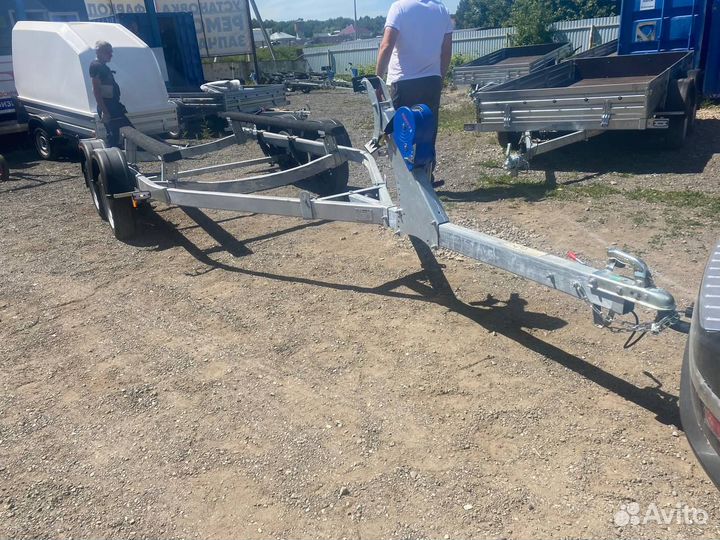 Прицеп легковой двухосный оцинкованный лодочный