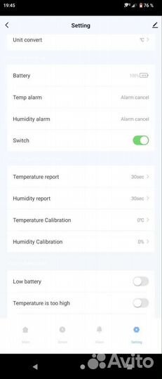 Датчик температуры влажности освещения WiFi Tuya