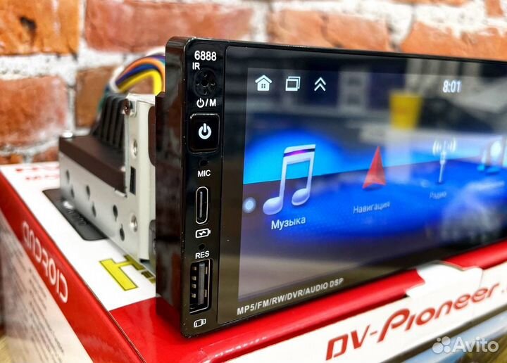 Магнитола 1din Pioneer Android 2/32