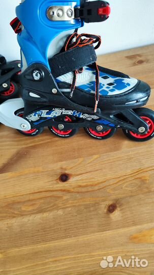 Крутые детские роликовые коньки Larsen Flash Blue