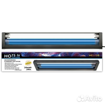 Светильник T5x2 helios 48Вт 61см (1 белая, 1 голуб