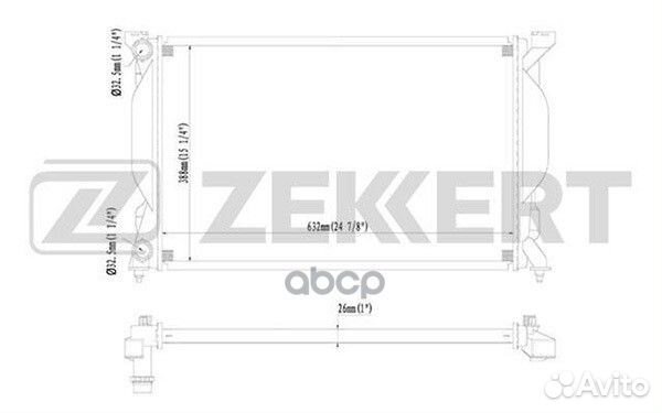 Радиатор охл. дв. Audi A4 II III 00- A6 II 01