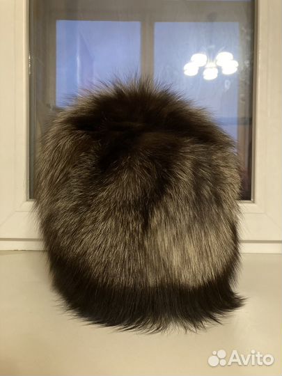 Шапка меховая из лисы чернобурки
