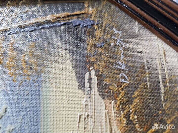 Старинная картина маслом ключница