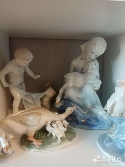 Статуэтка Алёнушка с козленком СССР