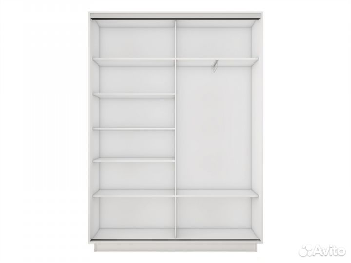 Шкаф купе белый с зеркалом Экспресс