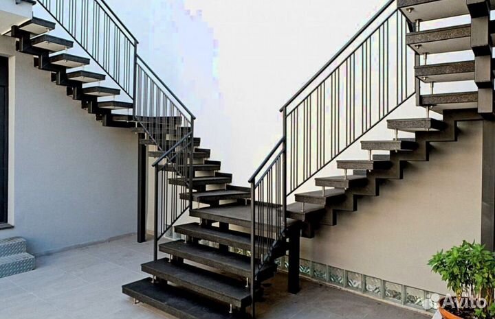 Лестница прямая дизайн 4498