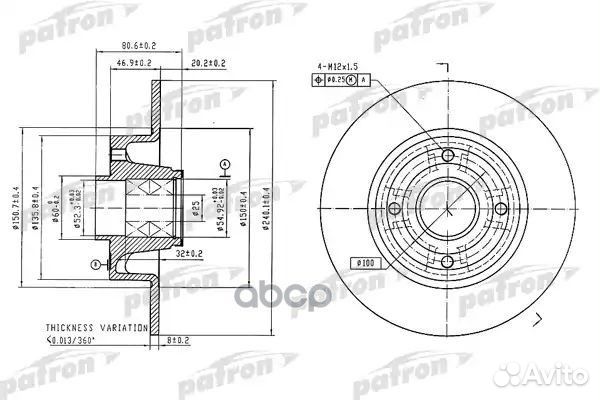 Диск торм.зад.с подшипником и кольцом ABS 1шт R