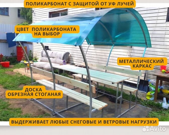 Беседки на дачу из поликарбоната