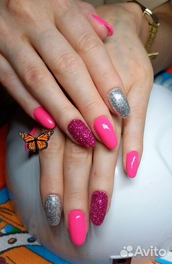 Маникюр комбинированный с покрытием гель-лак