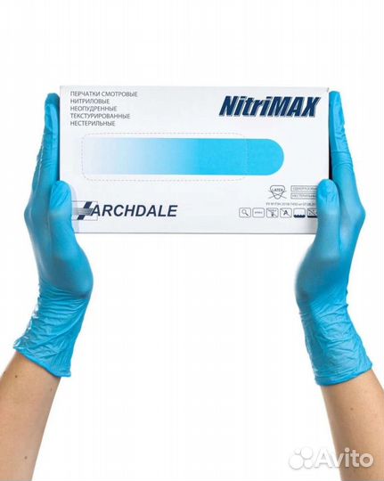 Перчатки нитриловые, 100 штук