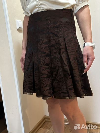 Юбка винтаж коричневая миди