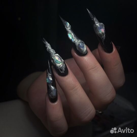 Маникюр, наращивание, crazy наращивание, гель-лак