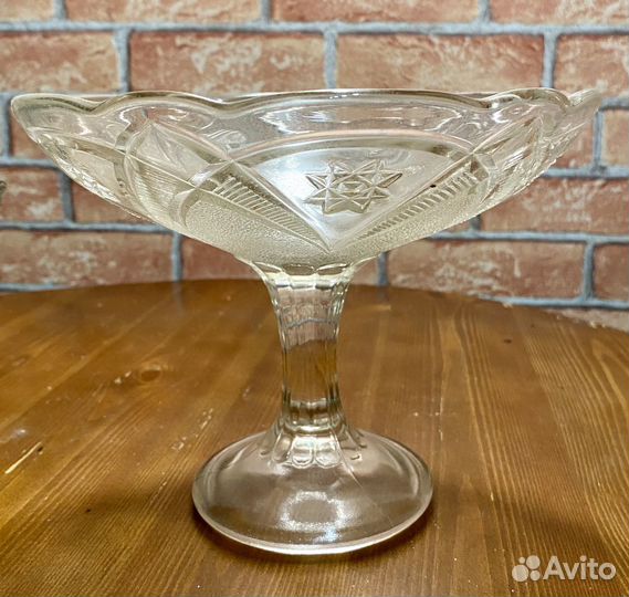 Ваза для фруктов на ножке СССР