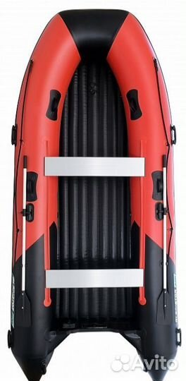 Надувная лодка gladiator E420PRO черный/красный