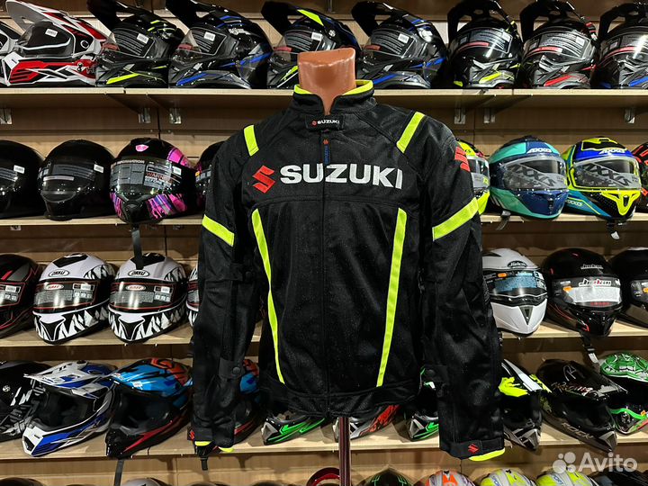 Куртка с защитой легкая suzuki на мото