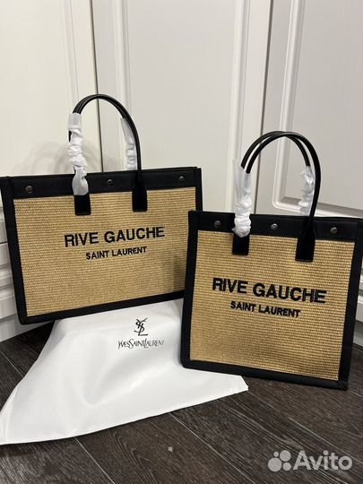 Соломенная сумка Saint Laurent