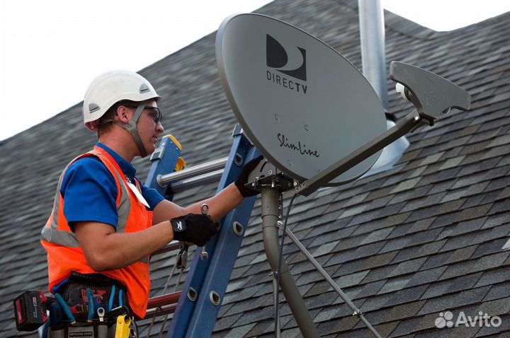 Установка спутниковых антенн Триколор, нтв+, МТС