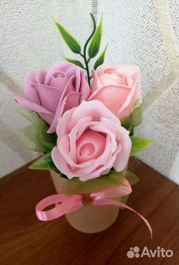 Мини букеты из мыльных роз