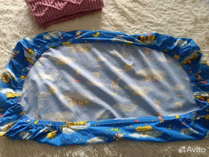 Детская простынь на резинке 120 на 60