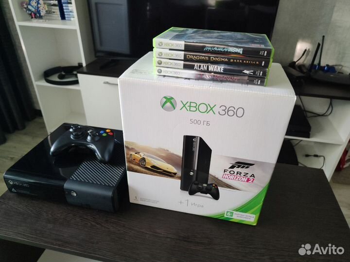 Игровая консоль Xbox 360 Slim E 500 гб + 4 игры