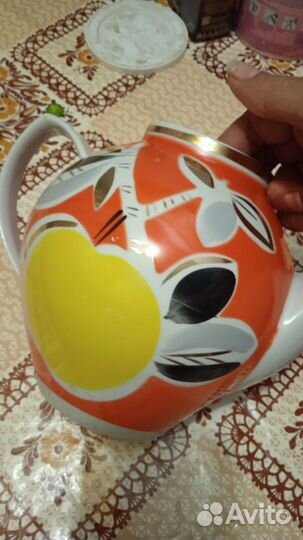 Подливной чайник Яблоко фарфор СССР