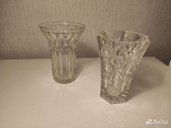 Ваза СССР хрусталь, стекло