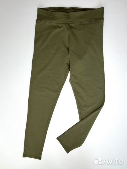 Леггинсы H&M лосины L хаки хлопковые