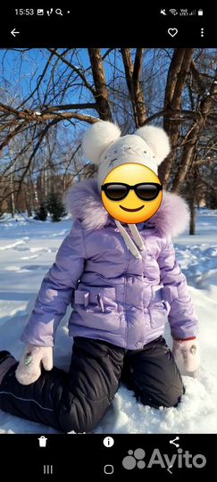 Зимние костюм для девочки 92