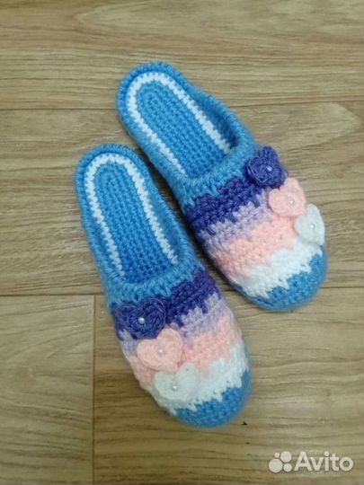 Вязаные тапочки