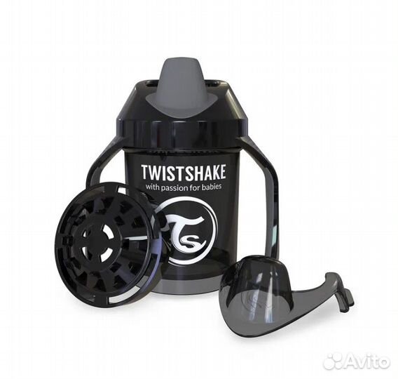 Поильник Twistshake Mini Cup 230 мл. Чёрный