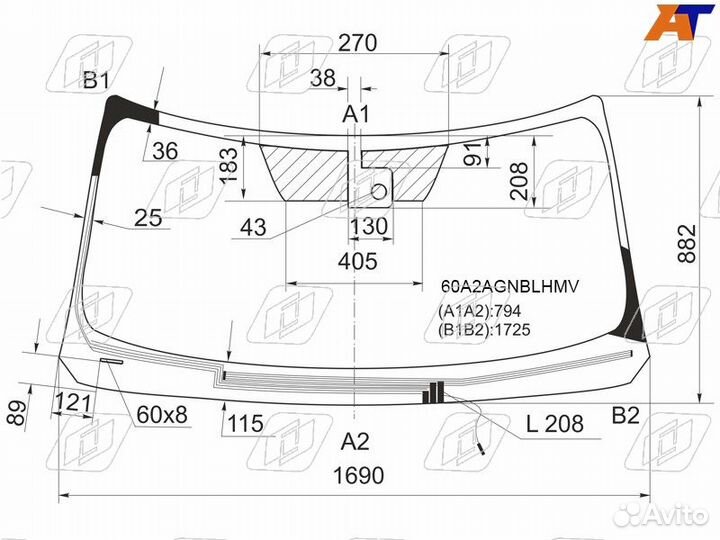 Nissan patrol Y62 /infiniti QX56/QX80 10- дд+обогр стекла fuyao FYG 60A2agnblhmv-FYG
