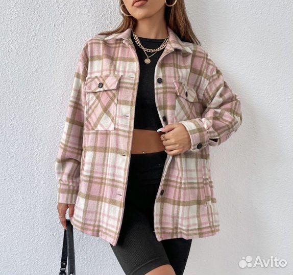 Рубашка шерстяная oversize