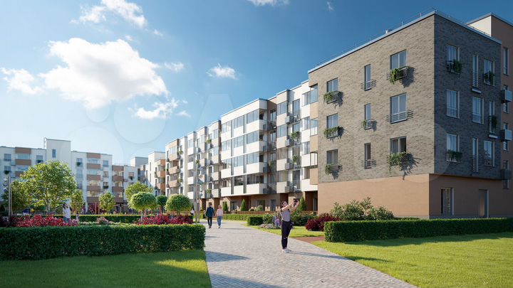 2-к. квартира, 40,8 м², 1/6 эт.