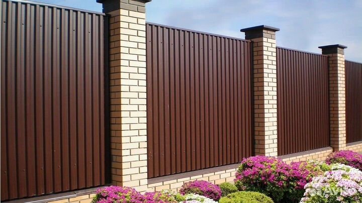 Заборы для частного дома из металла с установкой 3