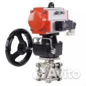 Кран шаровой DN.ru BV3232P(3pc) -FP-W-ISO-H Ду65 Ру25, полнопроходной, трехсоставной, нержавеющая ст