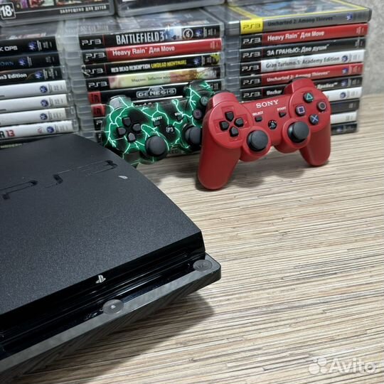 Sony PlayStation 3 Slim + 30Игр + 2Джостика
