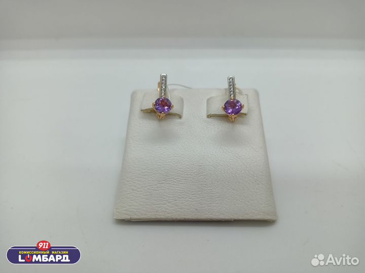 Золотые серьги 585