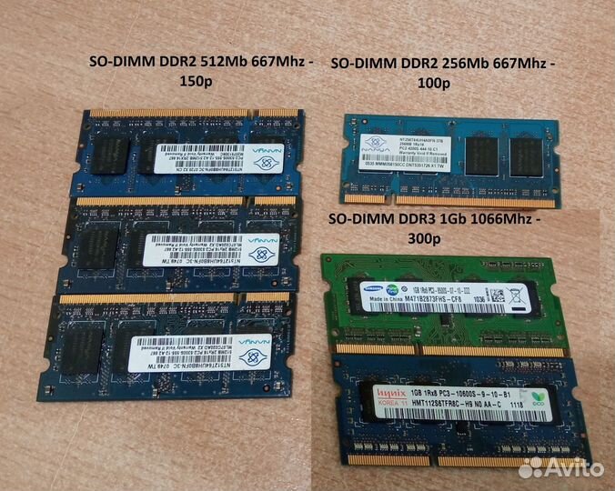 Оперативная память для ноутбуков SO-dimm DDR