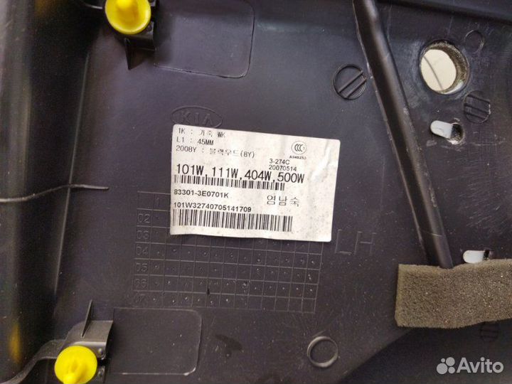 Обшивка двери задняя левая Kia Sorento D4CB 2.5